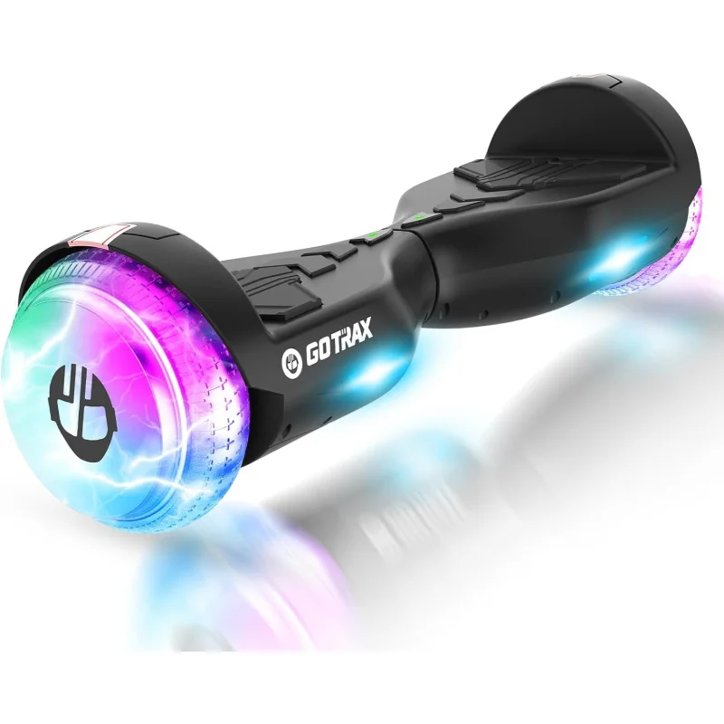 Hoverboard Gotrax light con ruote LED da 6.5 "; Altoparlante musicale, portata massima di 5/6 miglia, potenza di 6,2 mph con doppio motore da 200W/250W, UL2