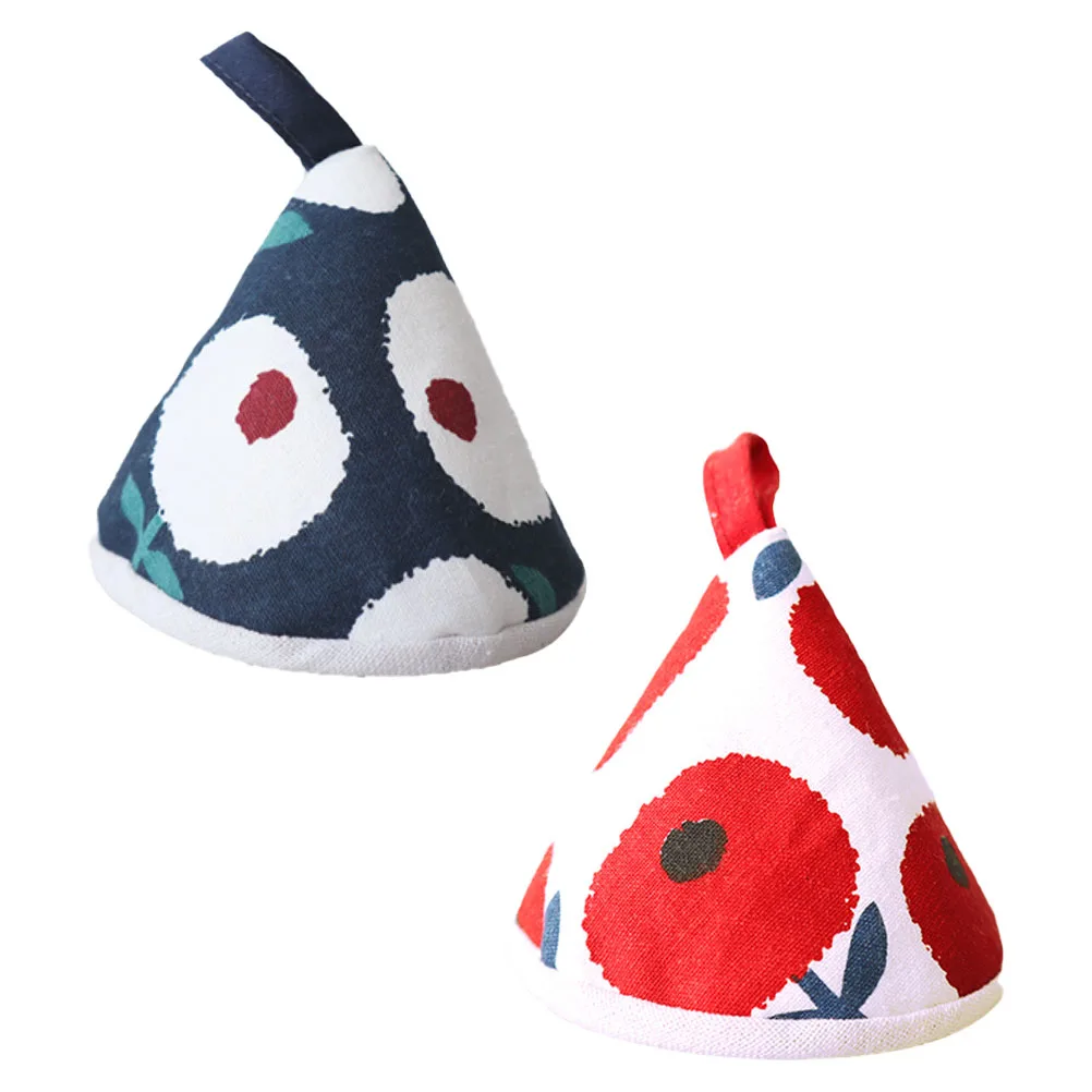 

2Pcs Anti-Scald Pot Lid Cover Triangular Design Reliable Heat-Resistant Protector for Hot Handles and Lids Pot Lid Cover