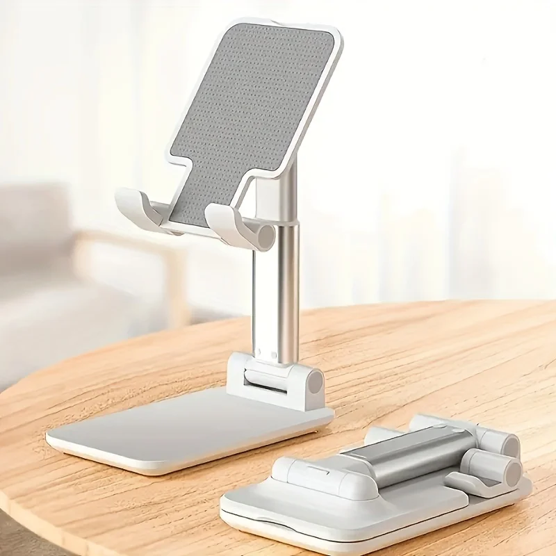 Adjustable Phone Stand, Foldable Desktop Holder for Live Streaming and Photography, Extendable and Portable Tablet Mount