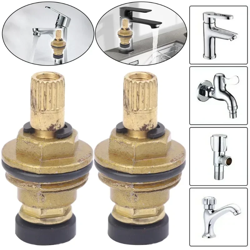 Brass Slow Open Valve Universal Tap Faucet 1/2″ Thread Interface Cartridge Cores Kitchen Bathroom Sink Mixer Stream Sprayer Head