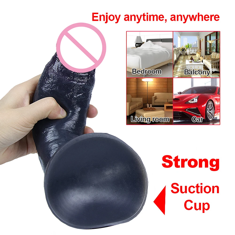 8/9inch Realistic Penis Soft Huge Dildo Female Masturbator Double-layer Silicone Suction Cup Sex Toy Dildos for Women Big Dick