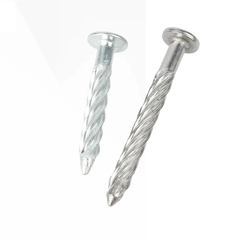 M8 Carbon Steel 201/304 Stainless Steel Thread Nail Anti-Theft Mesh Fixing Nail Twisted Concrete Nails Explosion-Proof Nail