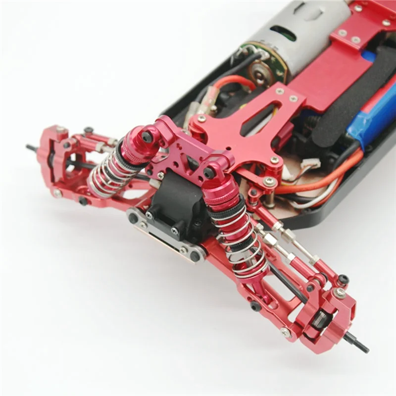 BAAA-4Pcs عمود محرك معدني وصامولة عجلة لـ Wltoys 144001 144010 124007 124016 124019 124018   أجزاء ترقية سيارة RC، أسود