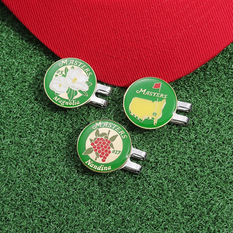 Golf Ball Marker With Golf Hat Clip Magnetic Funny Print Patterns Badges for Golf One Putt Eagle Tiger Cap Accessories Golf Gift