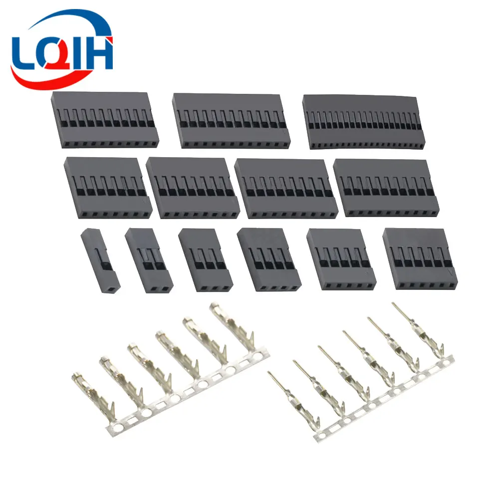 TJC8 Dupont Plastic Shell Plug 2.54mm Single Row Dupont Connector 1P/2P/3P/4P/5P/6P/7P/8P/9P/10P/11P/12P/20P Obudowa