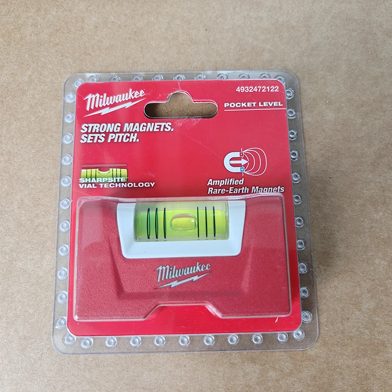 Milwaukee 4932472122/48-22-5603 7.6cm Magnetic Pocket Level, SHARPSITE Vial for Electrical Plumbing Welding