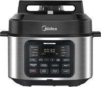 Midea 9-in-1 Multi Cooker, 6L with 12 Cooking Functions Pressure Cooker (Slow&Rice Cooker, Sous Vide, Cake Maker, etc.), 70% Fas