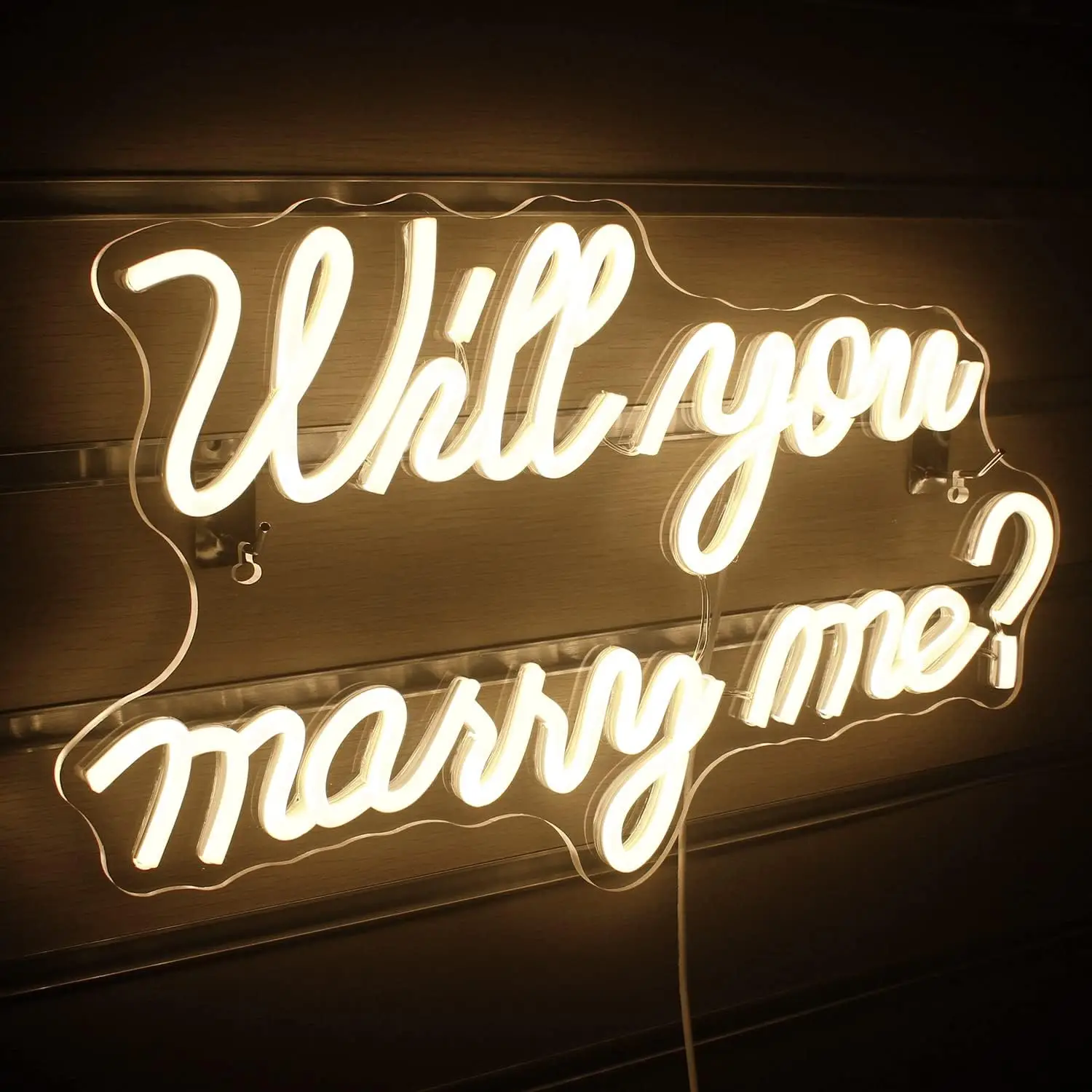 Will You Marry Me Neon Sign, for Wall Decor LED Neon Light Sign Powered By USB for Proposal Wedding Bar Party Valentines Day