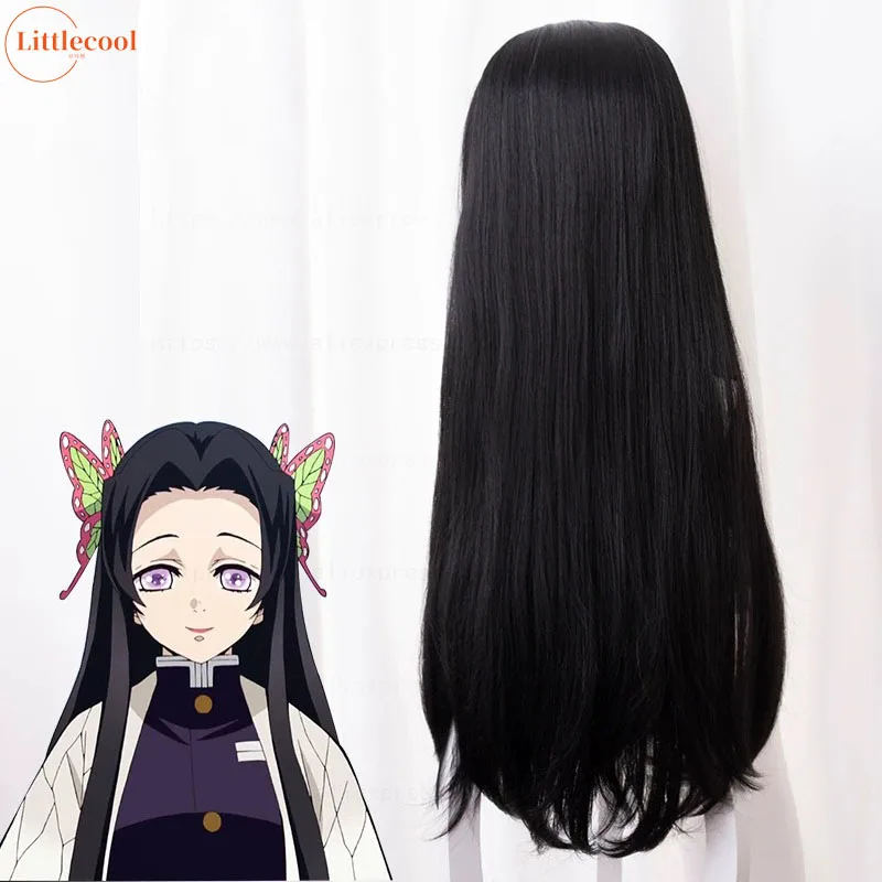 High Quality Anime Kochou Kanae Cosplay Wig Kimetsu no Yaiba Cosplay Heat Resistant Synthetic Hair Halloween Pary Role Play Wigs image 5