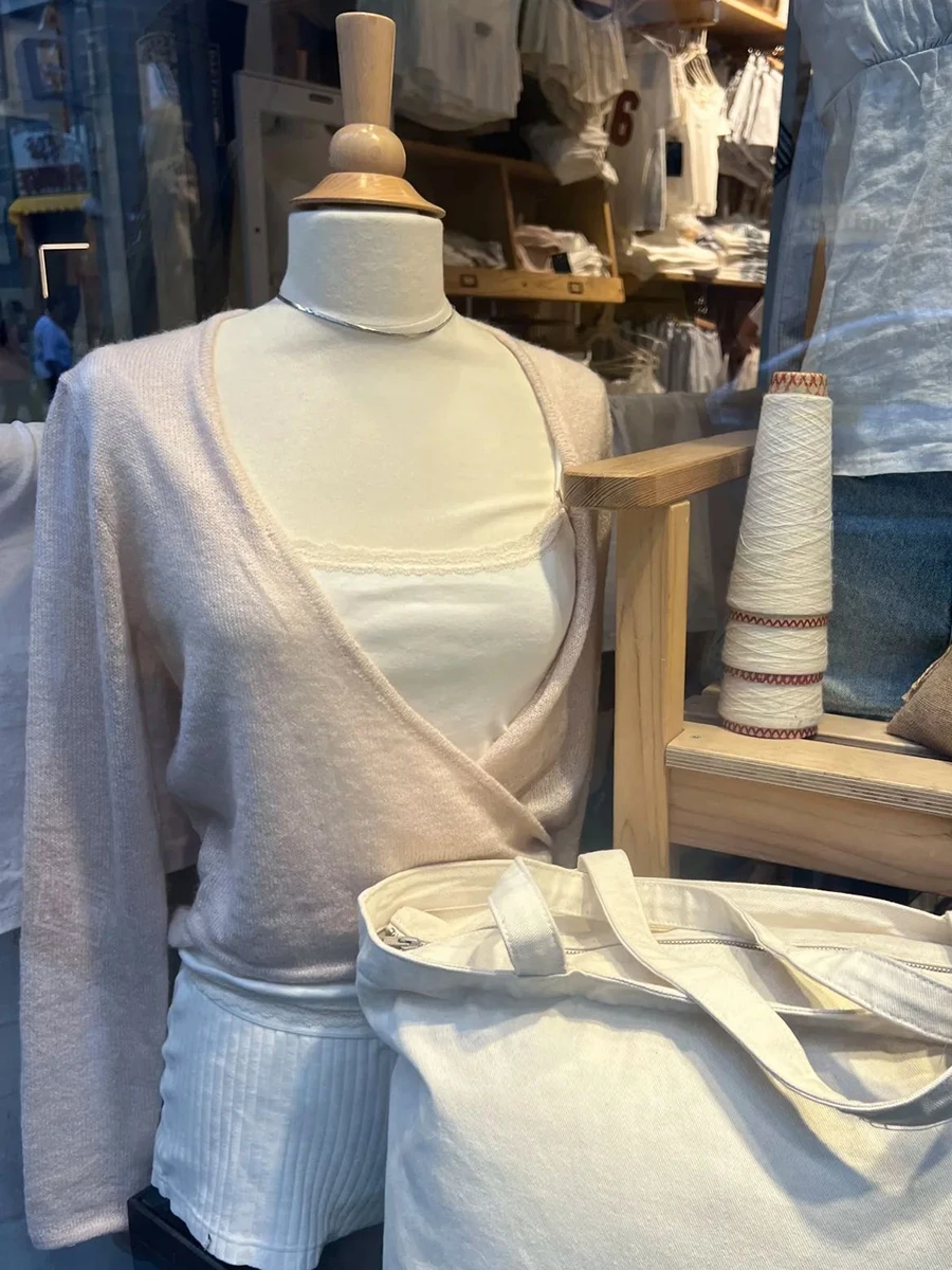 Różowy słodki sznurowany sweter z dzianiny moherowej sweter damski jesień dekolt w serek z długim rękawem śliczne swetry styl Preppy dzianina krótkie bluzki