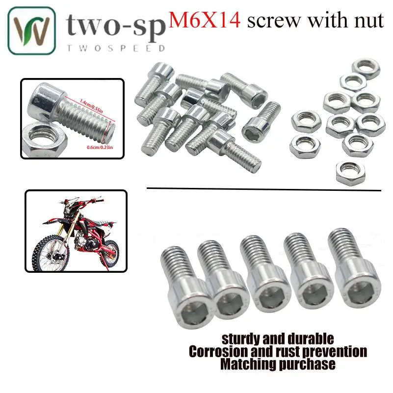 Die Innensechskantschraube M6X14 ist für verschiedene Roller, Motorräder, Bremsscheiben und den Austausch der M6X14-Schraube geeignet