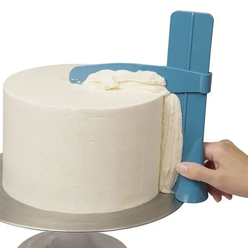 1pcs Adjustable Height Cake Flattener, Butter and Sugar Flipping Scraper, Baking Cake Surface Treatment Tool