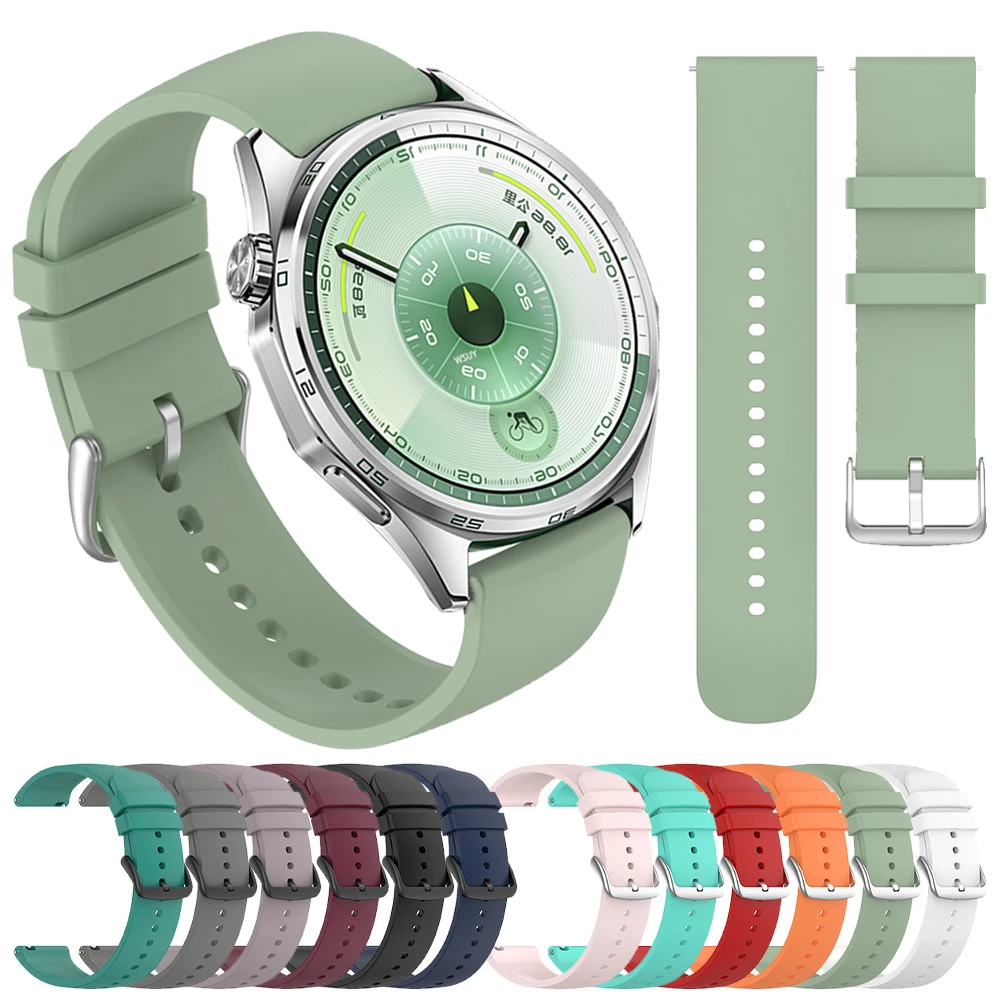 Weiches Silikonarmband für Huawei GT 6 Pro GT6 GT5 GT4 46mm Armbanduhr 5 4 3 Pro GT 3 SE GT2 20mm 22mm Armband Unisex Handgelenksband