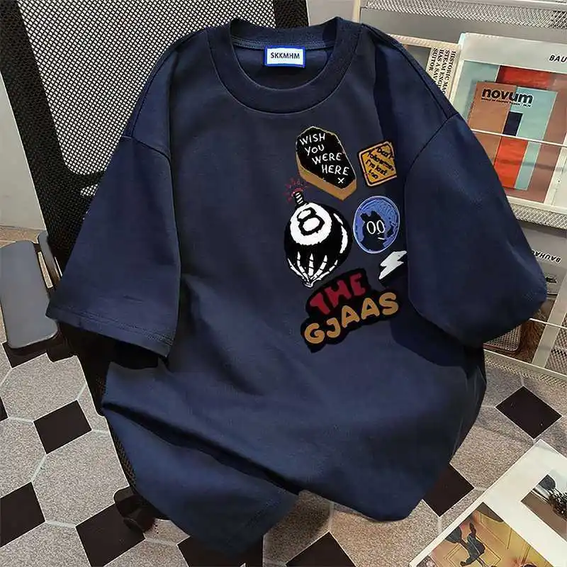 plus Size 300 Pou American Trendy Brand Heavyweight Pure Cotton Men's T-irt Summer Loose ort Sve round Ne Body irt