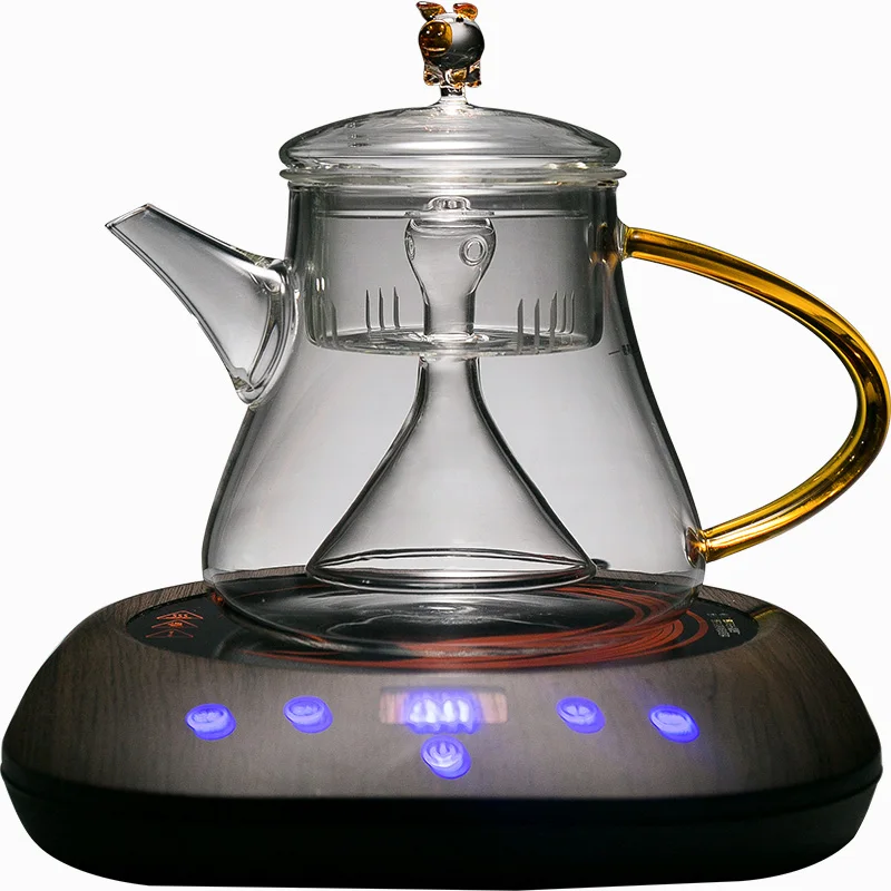 Water-Releasing Heat-Resistant Glass Steam Tea Maker Large Kettle Electric Ceramic Stove Kung Fu Tea Set Pig Gift Packing