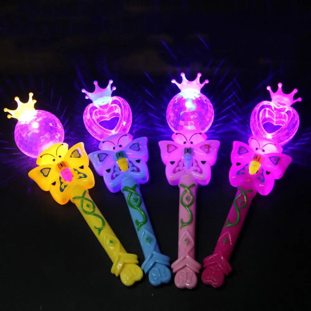 Butterfly LED Luminous Stick Magic Projection Wand Props Birthdays Novelty Kids Toy