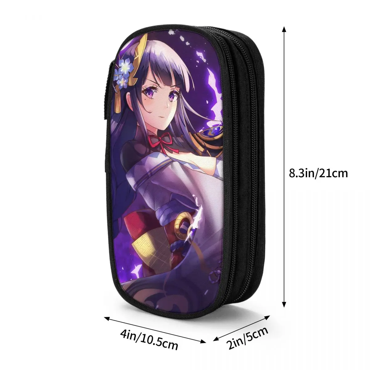 Genshin Impact Anime Pencil Case Fun Raiden Shogun Baal Pen Pencil Bags Kids Large Storage School Supplies Zipper Pencilcases