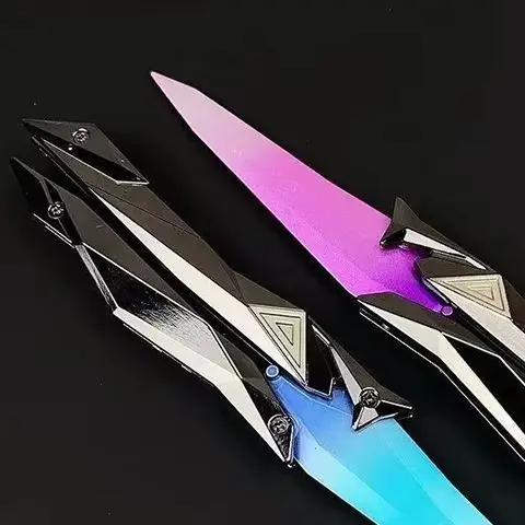 Foldable Butterfly Blade 3D Engraved Portable Collectible Weapon Cosplay Gaming Accessory