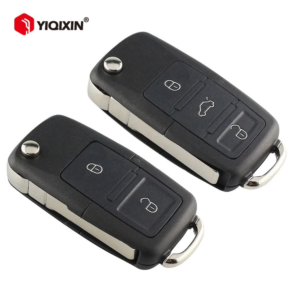 YIQIXIN Flip Remote Key Shell For VW Volkswagen Jetta Polo Golf 4 5 6 Passat Touran Bora Ibiza Leon Octavia Fabia Beetle Skoda