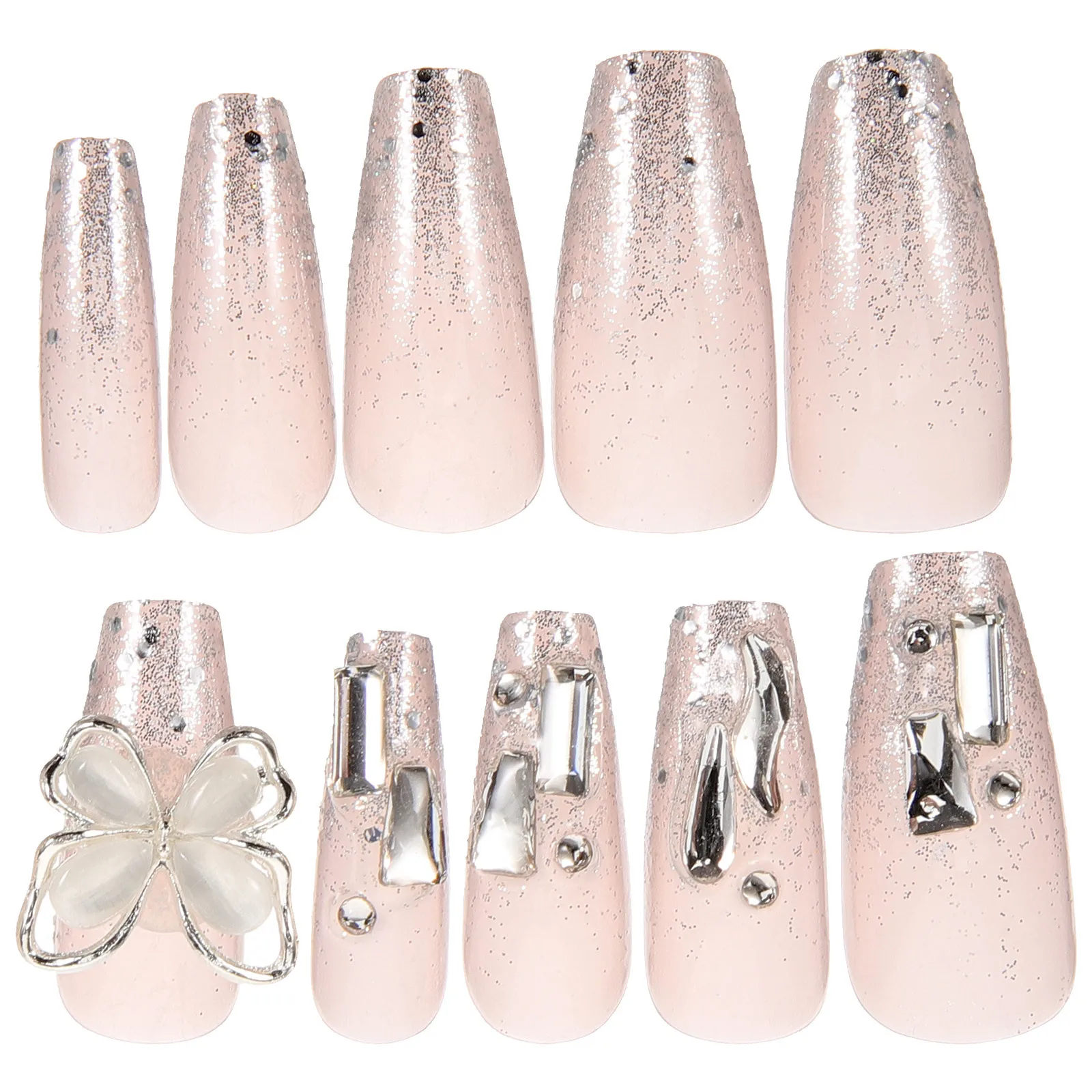 24 pçs imprensa em unhas mulheres cola em unhas dicas de unhas falsas manicure suprimentos resistente unhas falsas para elegante arte do prego