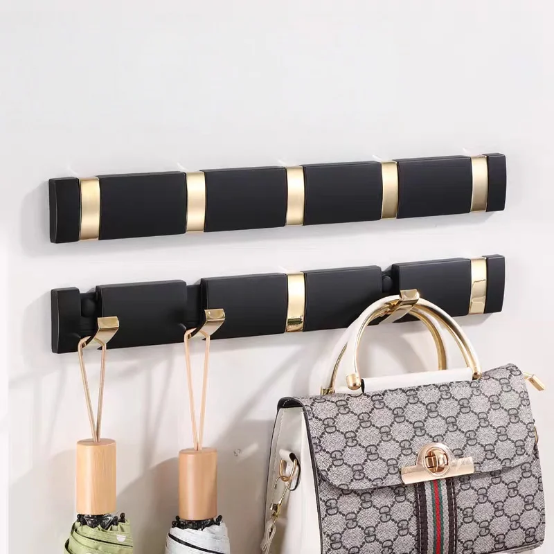 

Aluminium Black Bathroom Towel Hanger Bathroom Clothes Hook Wall-Mounted Black Towel Hook Bath robe Hook Key Hat Bag Hanger