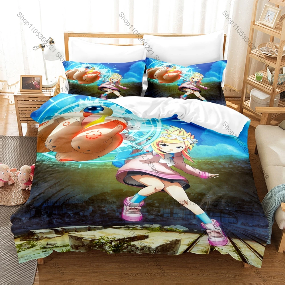 Arcade Crossover Game Lord of Vermilion Anime Merchandise Duvet Cover Set 1 Duvet Cover + 2 Pillowcases Game Fan Holiday Present