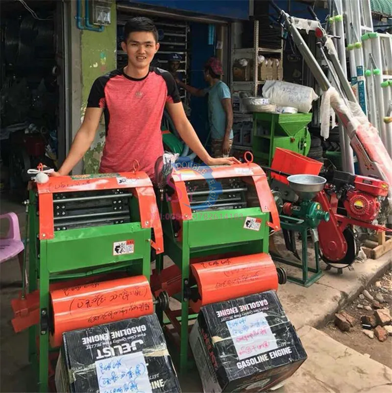 Máquina picadora de cacahuetes pequeña, pequeña, húmeda y seca, trilladora eléctrica o de gasolina, para el hogar, 300 kg/H, precio al por mayor