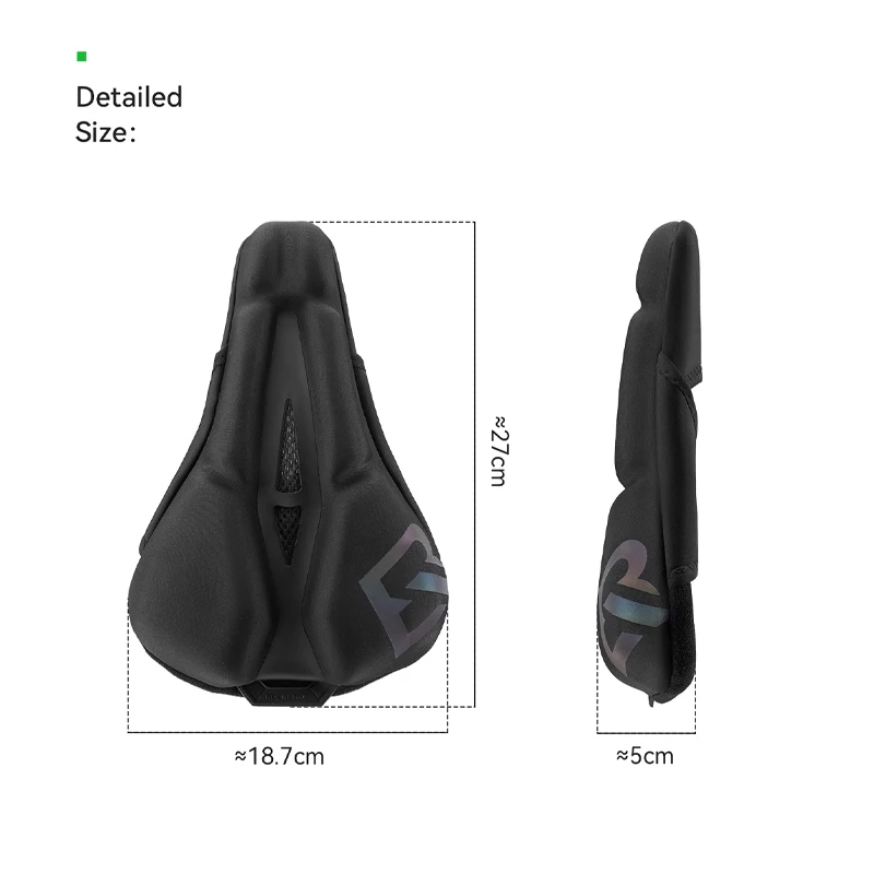 لغطاء سرج الدراجة الجبلية MTB، وسادة مقعد قابلة للتنفس، ملحقات وسادة سميكة مريحة وناعمة ممتصة للصدمات