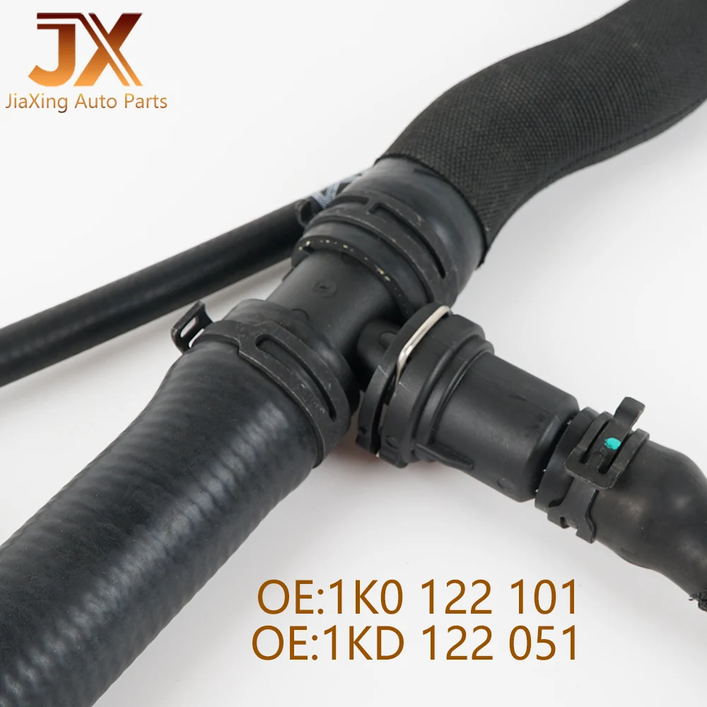 2PCS 1K0122101 Engine Water Tank Coolant Upper And Lower Water Pipe For VW Golf GTI Tiguan Passat CC B7 Sciricco Jetta 1KD122051