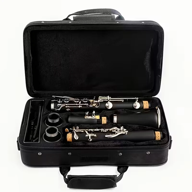 17 Keys Bb Clarinet, Black Woodwind Instrument for Beginner Student Exam, with Carrying Case & Complete AccessoriesAliExpress