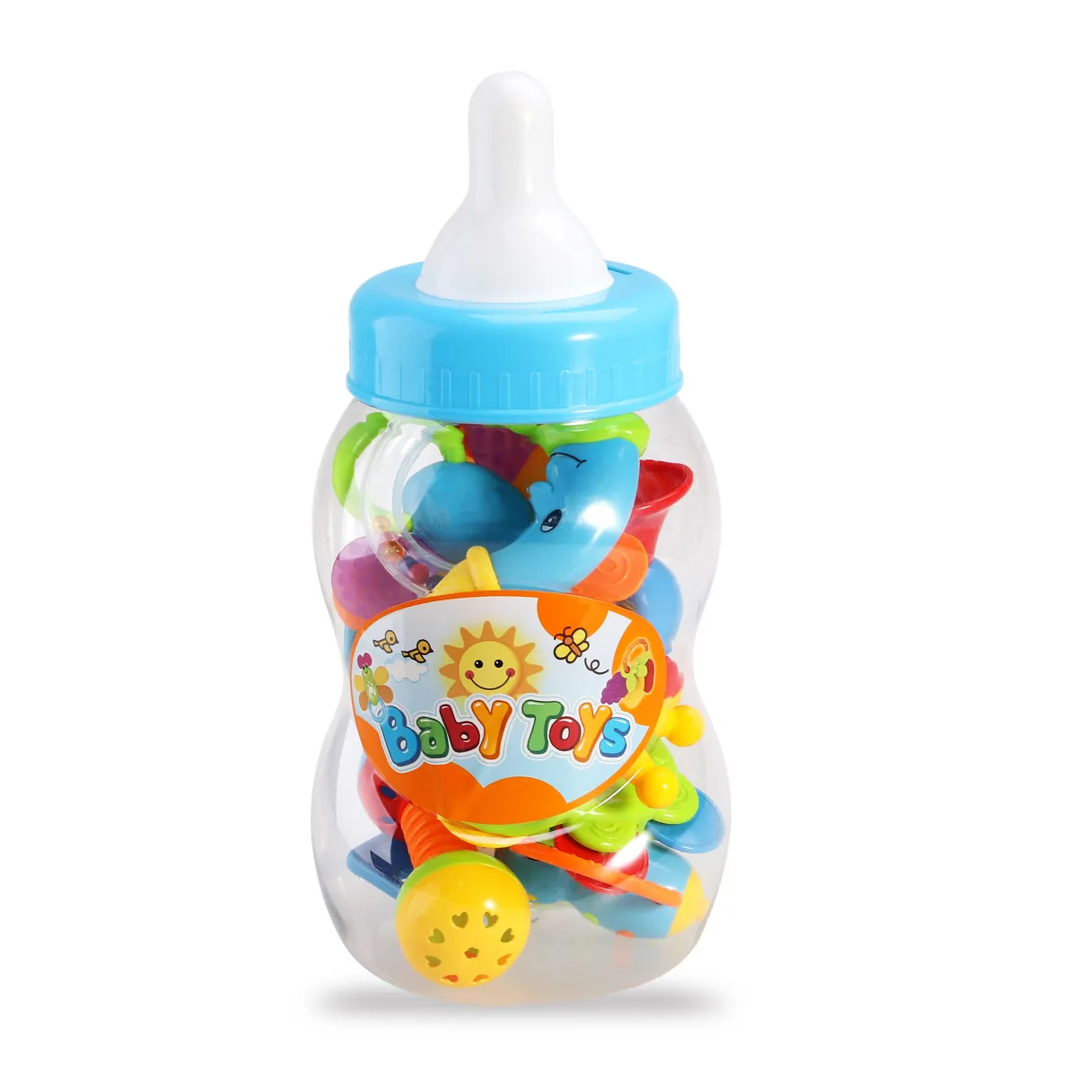 9pcs-safe-abs-plastic-colorful-dishwasher-safe-first-grasp-teether-developmental-educational-infant