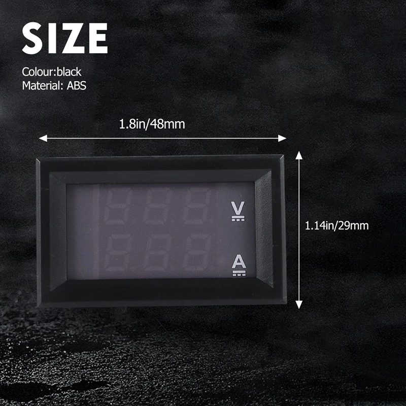 6 шт. цифровой вольтметр амперметр постоянного тока 100 В 10 А синий красный светодиодный измеритель напряжения тестер двойной панель дисплея для автомобиля