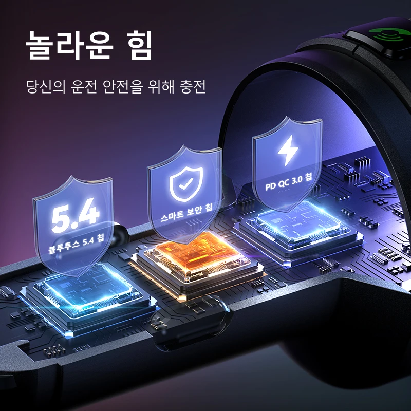 JOYROOM 블루투스 5.4 FM 송신기 PD QC 3.0 초고속 차량용 충전기 듀얼 마... - 5