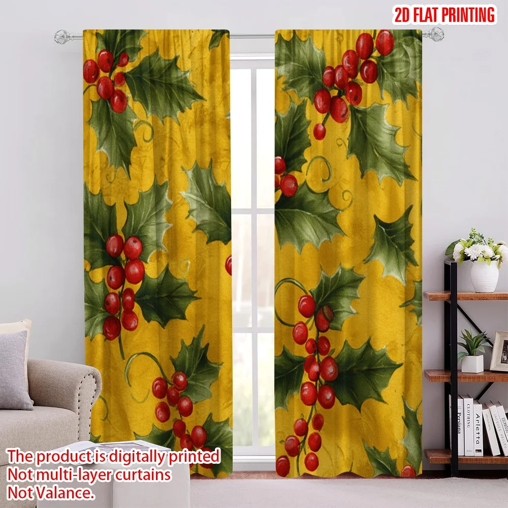 

2 шт., шторы с 2D принтом самолета, рулонные шторы, добрый Санта-Клаус, прочная ткань из 100% полиэстера (без стержня), украшения внутри