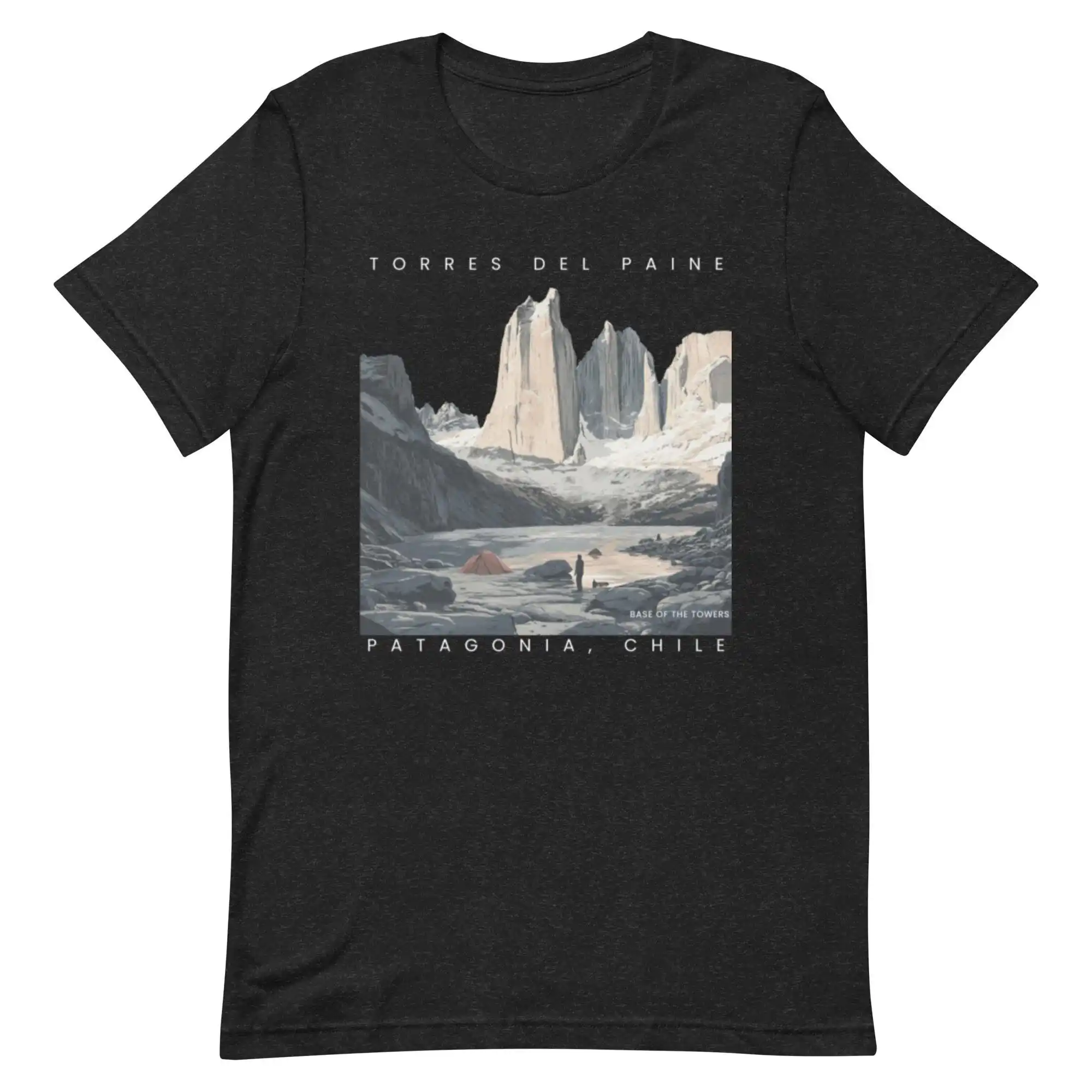 Camiseta Parque Nacional Torres Del Paine Patagonia - Base of Towers, Verano 2026, Moda para Hombre y Mujer, Camiseta Oversize de Algodón, Estilo Y2K