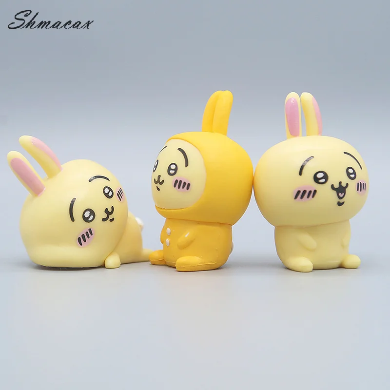 Chiikawa Kawaii Animation Model Ornaments Cartoon Cute Self-deprecating Bear Usagi Hachiwares Desktop Doll Decoration Gifts Toys