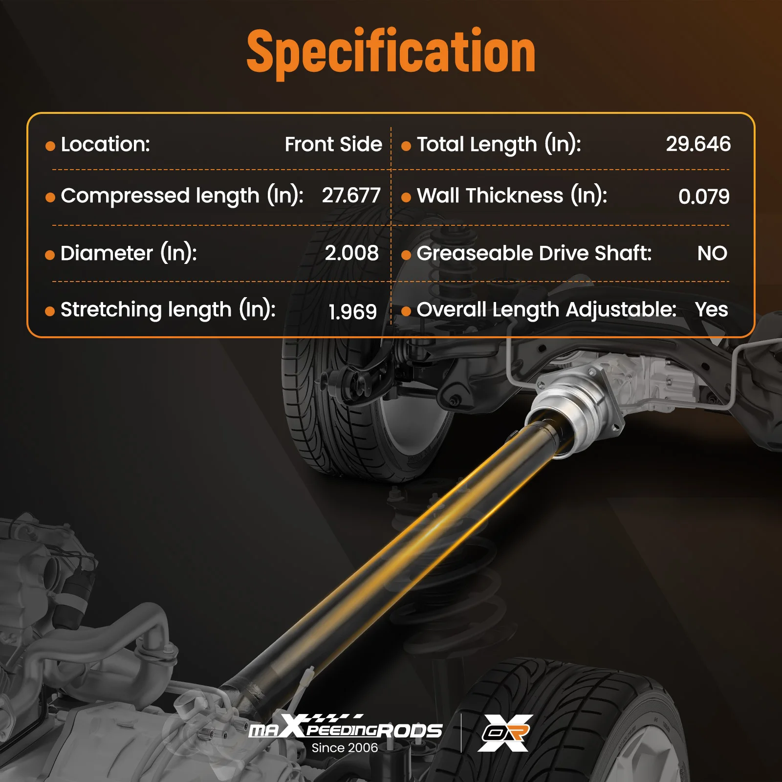 عمود الدعامة لعمود الإدارة الأمامي لسيارة جي إم سي كانيون 04-12 4WD 25843685 936-113