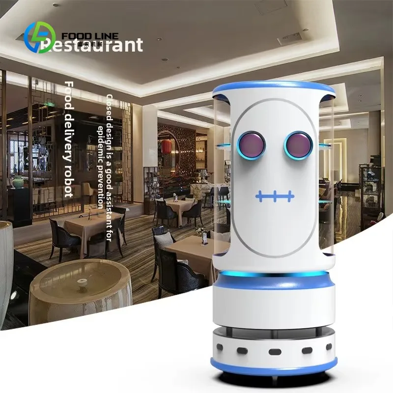 Customized AI Restaurant Service Robot with Intelligent Dialogue for Food/Dish Delivery and Item Transfer Fully Automatic Waiter