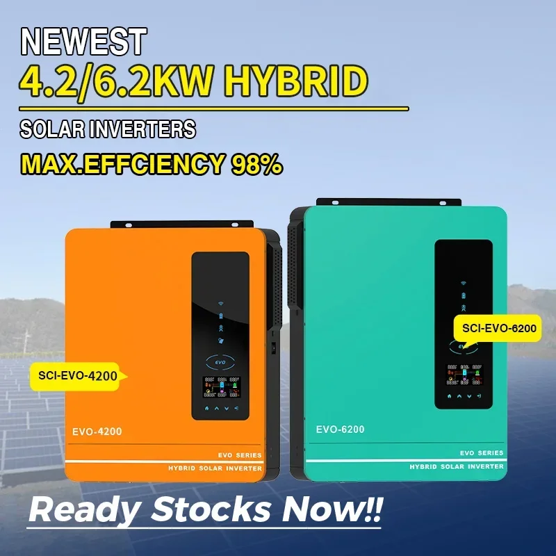 Anern 3.6 kw 4.2 kw 6.2 kw عاكس شمسي هجين خارج الشبكة للمنزل