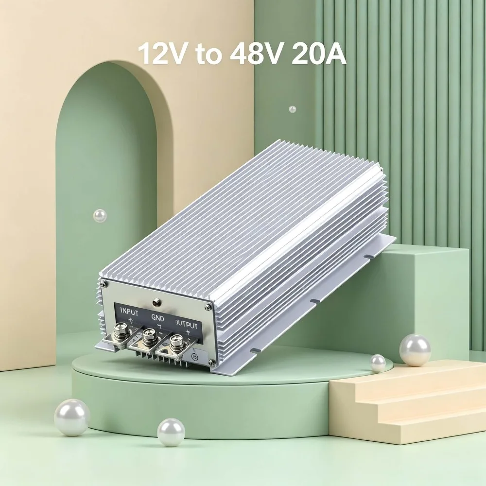 Converter 12V to 48V Power Supply DC/DC 20A 960W Module Step Up Voltage Input 10V-16V Regulator Voltage Transformer Boost Car