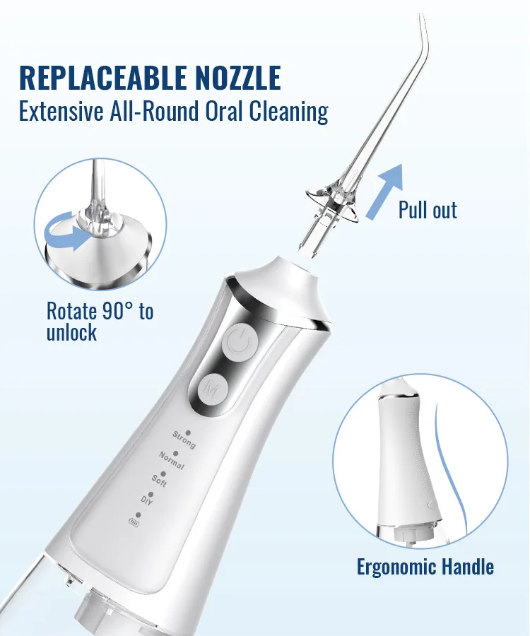 Oral Irrigator Dental Water Flosser For Teeth Portable Mouth Washing Machine Rechargeable Dental Water Jet For Dental Cleaning