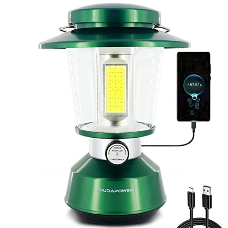 

Rechargeable Camping Lantern, 2800 Lumen Super Bright LED Camping Lantern, 5400 mAh Power Bank, IP44 Waterproof, 20 Hours, Port