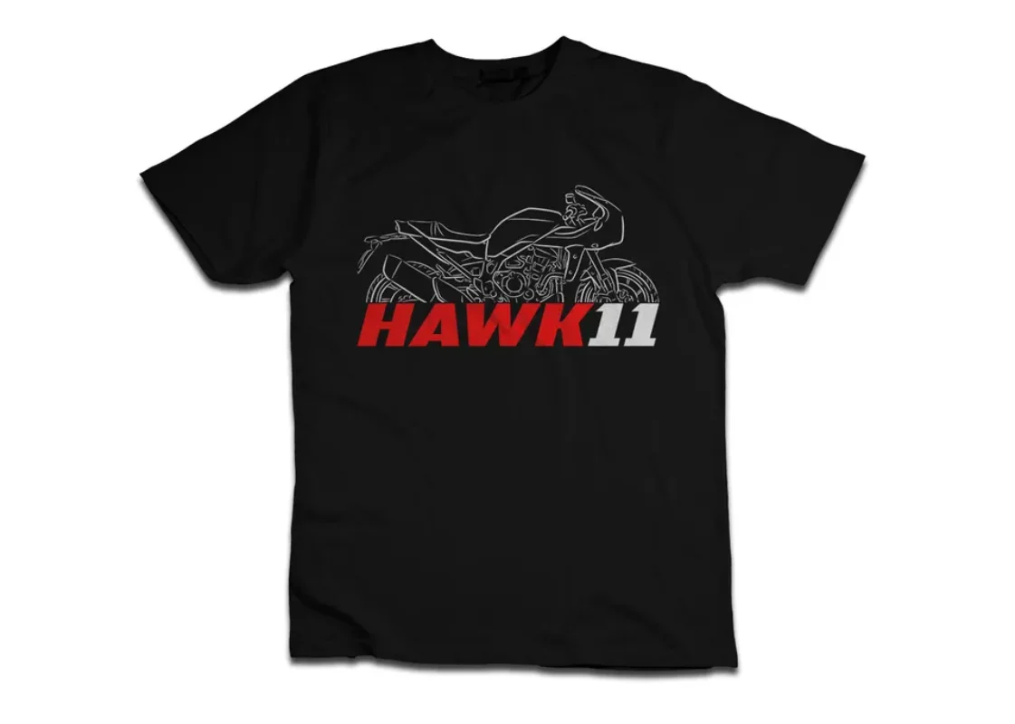 2024 Men T Shirt Casual T-shirt Hondas Hawk 11 2022-2024 Motorcycle T shirt Graphic Summer Short Sleeves 100% Cotton S-3XL