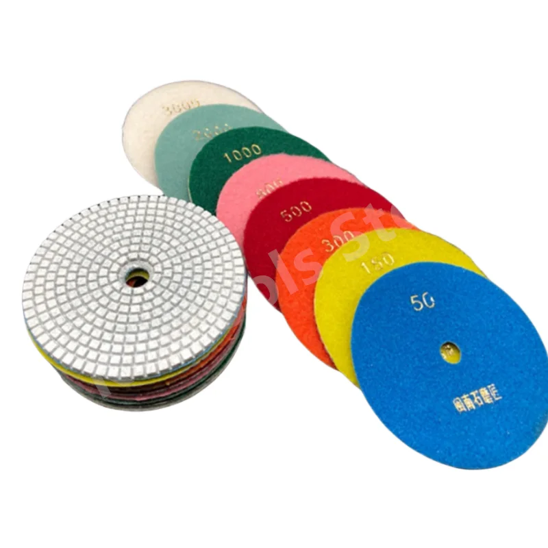 11Pcs 125mm 5Inch Wet Diamond Polishing Pads Flexible Polishing Gloss Pad Marble Granite Stone Tile Sanding Disc Grinding Tools