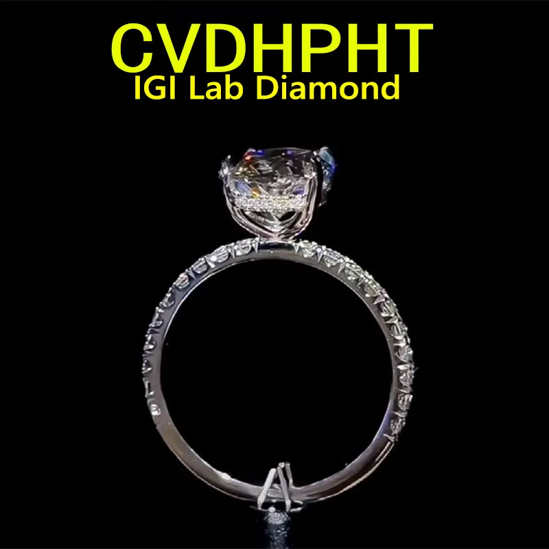 

Luxury ring 3Ct D VS1 Lab Grown diamond Ring Oval cut Engagement Ring solid 14K White Gold Custom Classic wedding ring