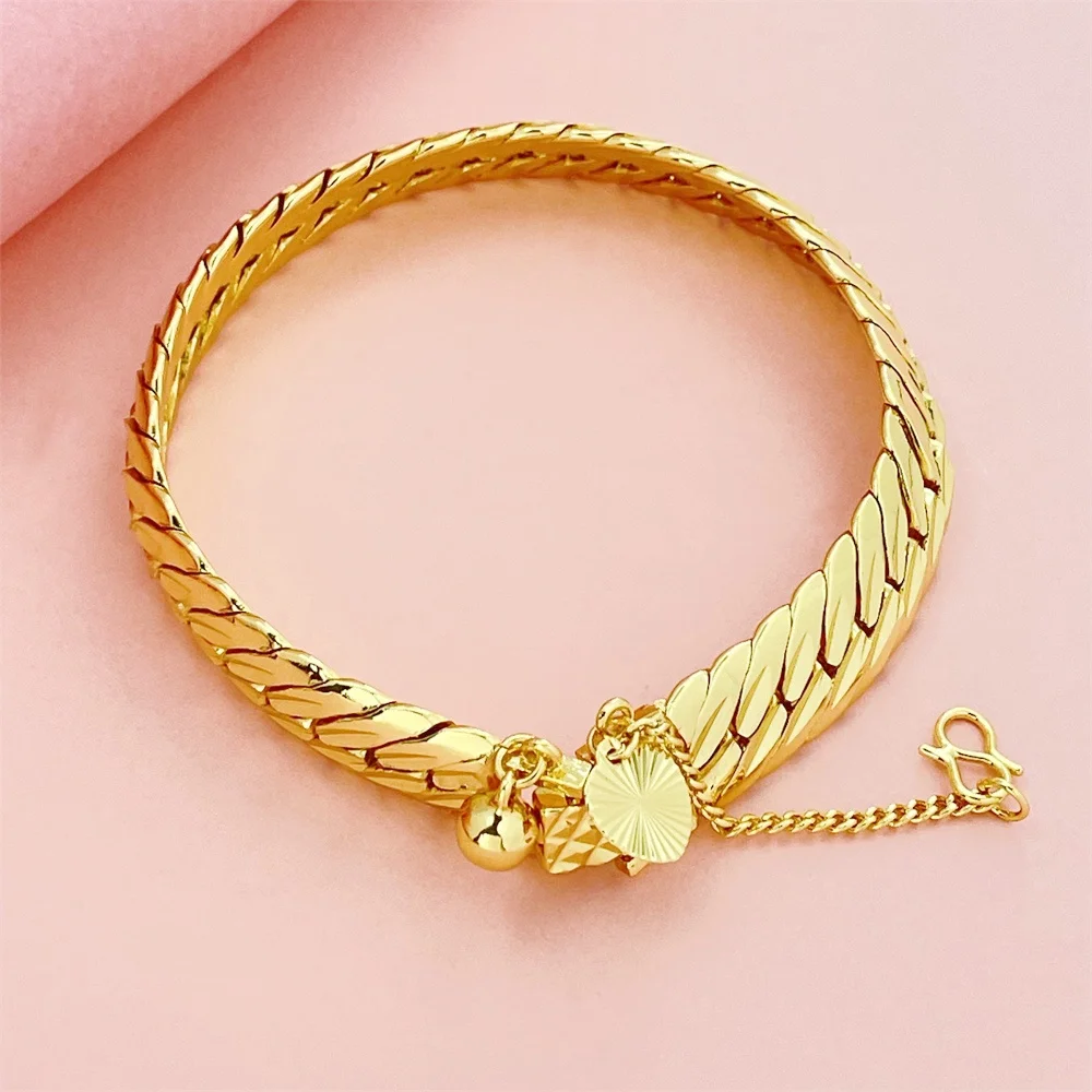 

Fashion gold color 11mm big light bracelet hot selling jewelry engagement wedding gift