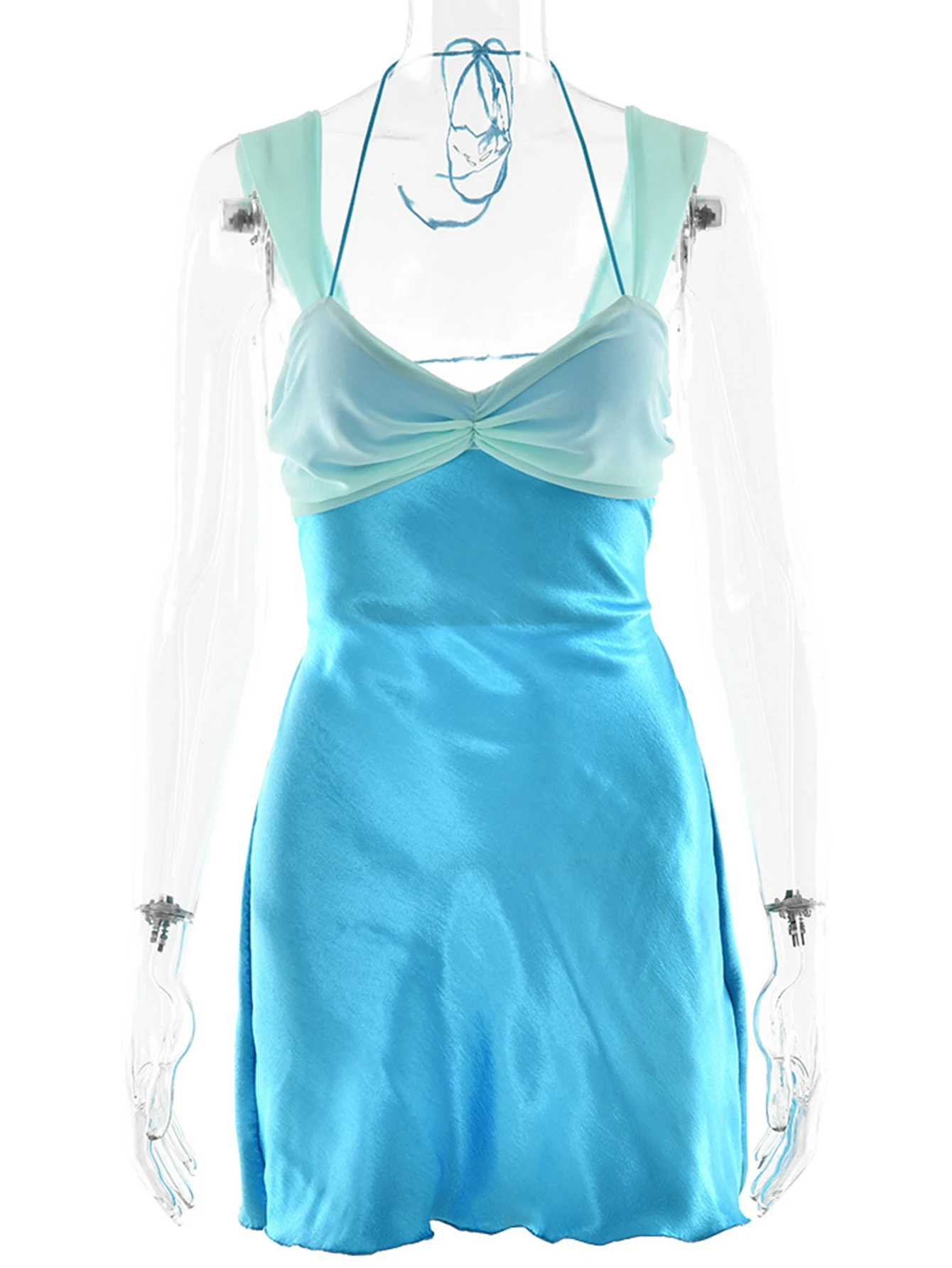 Seksowna satynowa mini sukienka bez pleców eleganckie krótkie sukienki imprezowe 2025 odzież damska urodziny sukienka wieczorowa vestidos