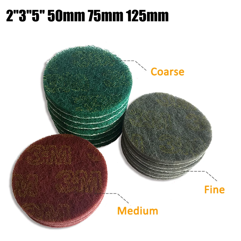 

5" Inch Multi-purpose Flocking Scouring Pad Round 240 400 1500 Grit Industrial Heavy Duty Nylon Cloth for Polishing and Grinding