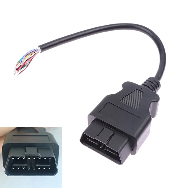 For ELM327 Extension Adapter OBD2 16Pin Male Plug Connector OBD Cable OBDII EOBD ODB2 16 Pin OBD 2 Adaptor Opening Cable