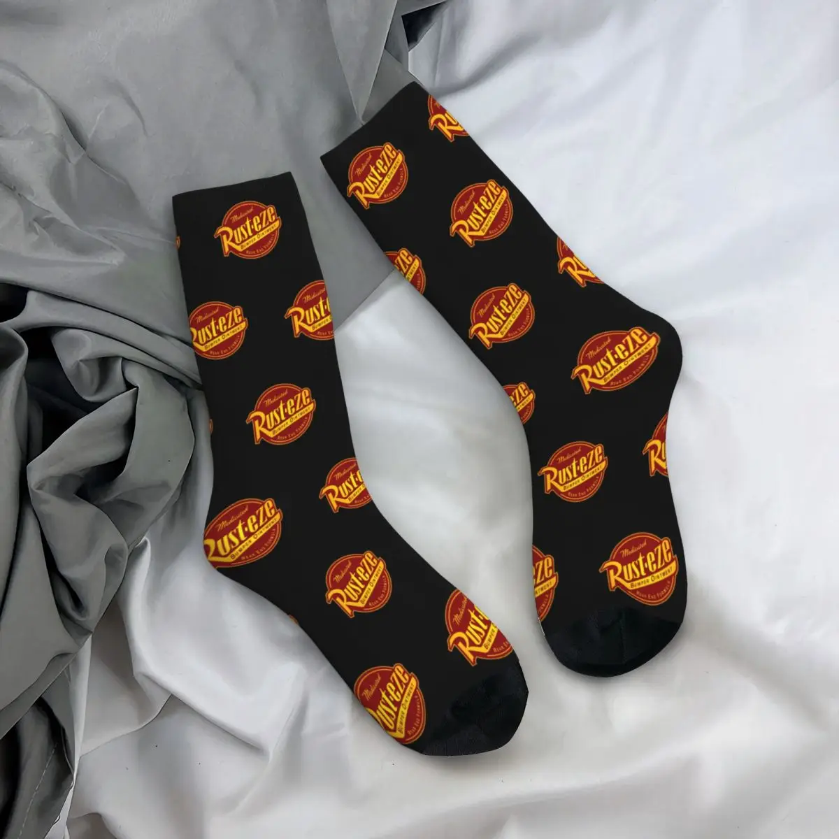 Winter Warm Casual Unisex Cars Lightning McQueen Logo Socks Non-slip Sports Socks